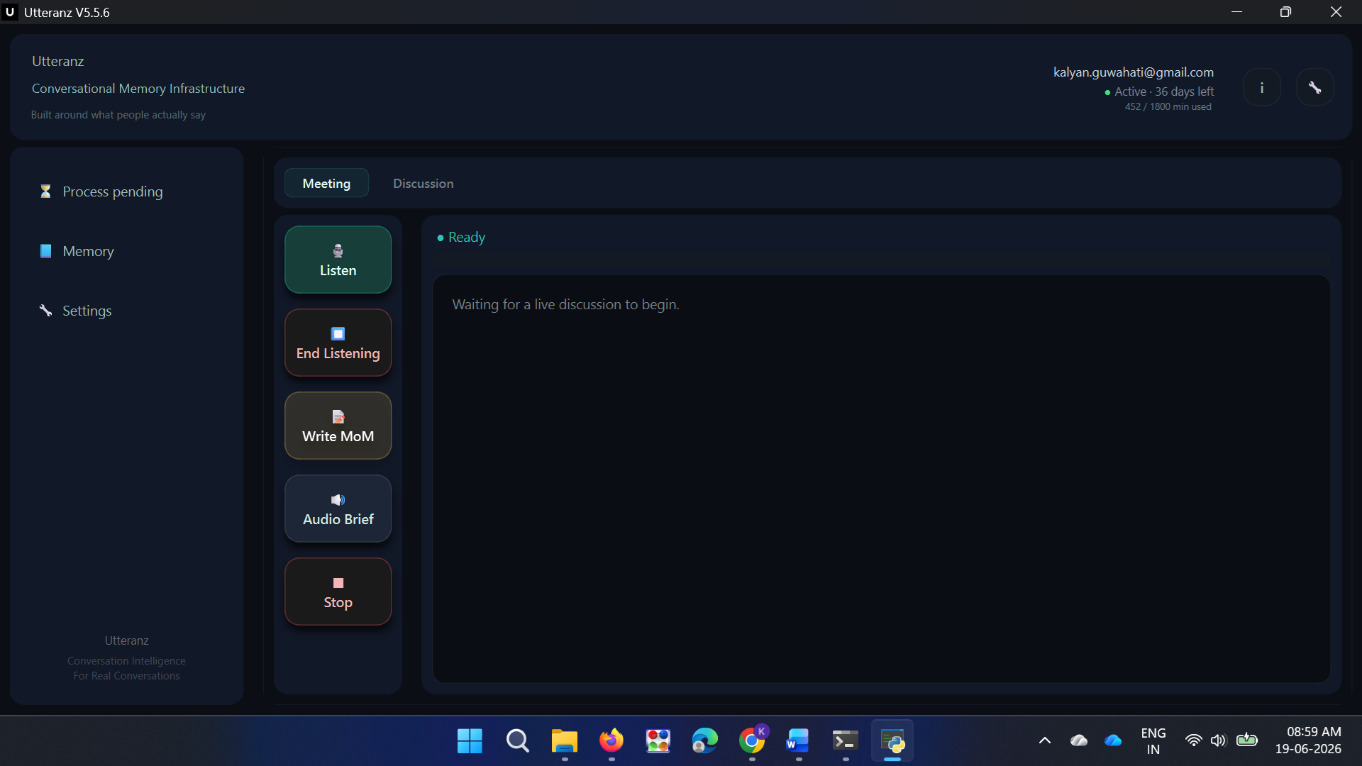 Utteranz — Live conversation processing with context continuity detection